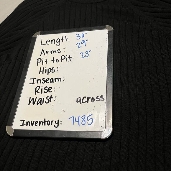 Brandini Men's Size L Crewneck Long Sleeve Ribbed Sweater 100% New Wool Black - Picture 10 of 10